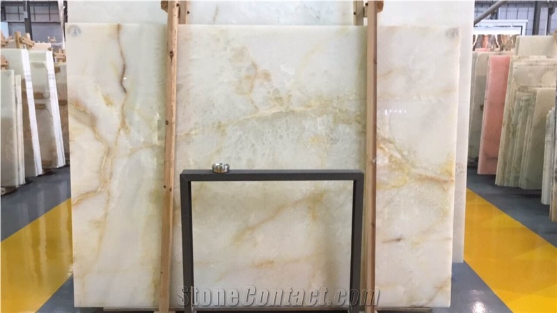 White Ice Jade Onyx ,Vanilla Onyx Slab for Project