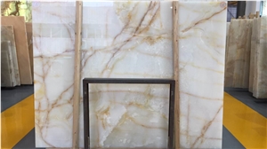 White Ice Jade Onyx ,Vanilla Onyx Slab for Project