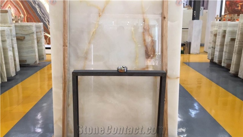 White Ice Jade Onyx ,Vanilla Onyx Slab for Project