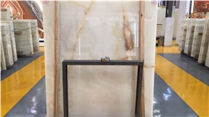 White Ice Jade Onyx ,Vanilla Onyx Slab for Project
