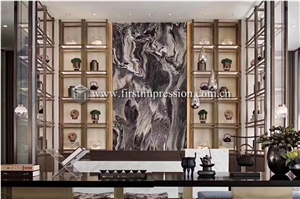 China Landscape Purple Marble for Decoration