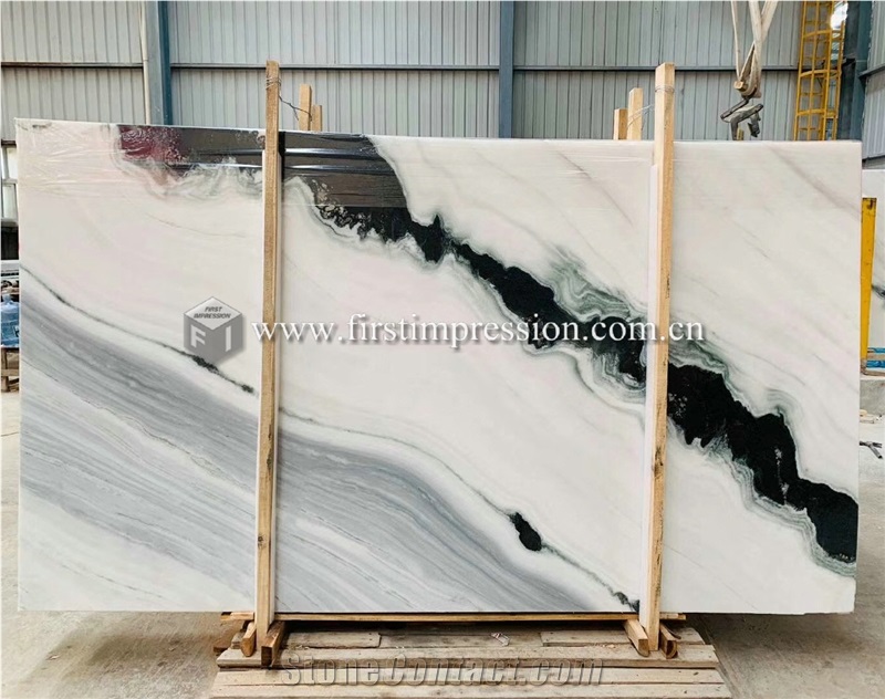 China Panda White Marble Slabs,Tiles for Interior