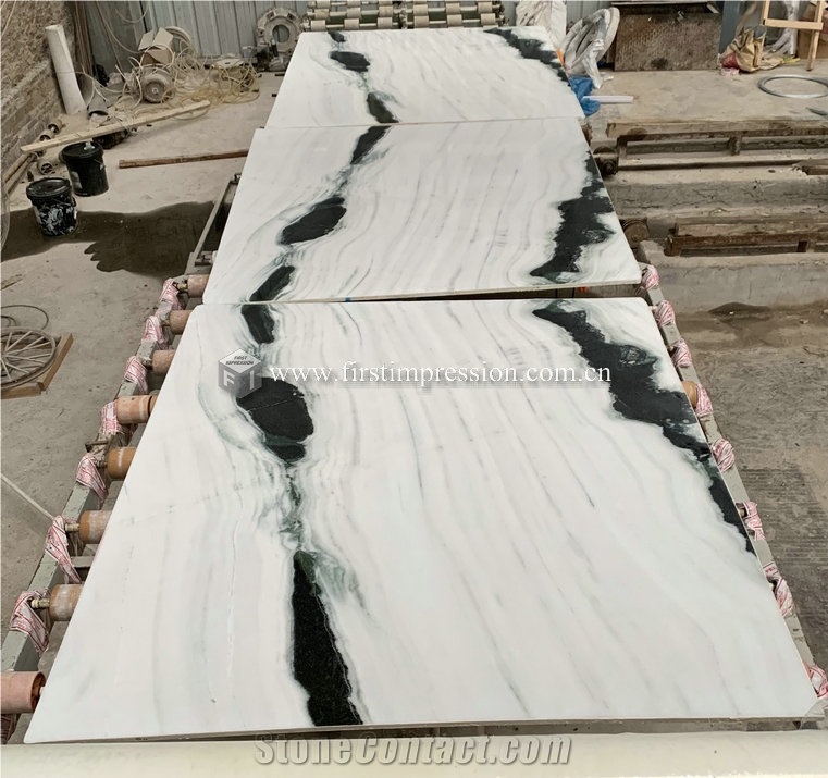 China Panda White Marble Slabs,Tiles for Wall