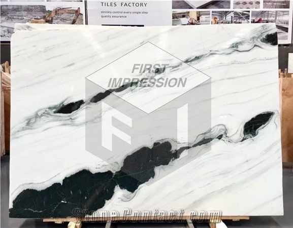 Panda White Marble Slab Floor Tile