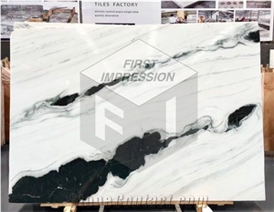 Panda White Marble Slab Floor Tile
