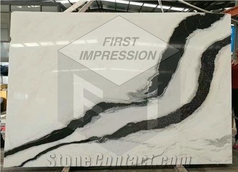 Panda White Marble Slab Floor Tile