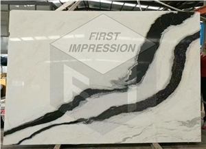 Panda White Marble Slab Floor Tile