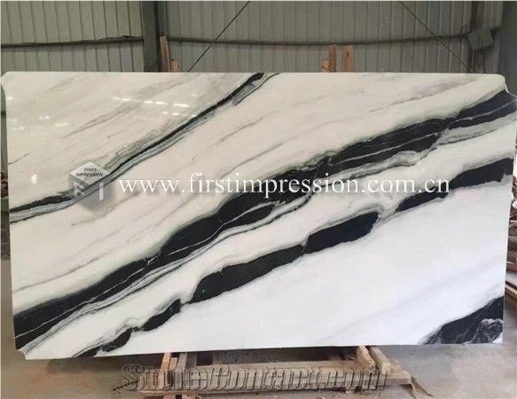 Panda White Marble Slab Floor Tile