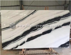 Panda White Marble Slab Floor Tile