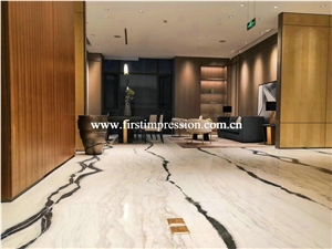Panda White Marble Slab Floor Tile