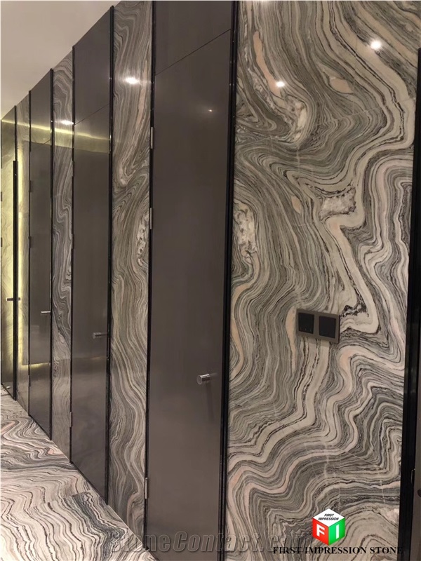 Hot Sale Water Cloudy Grey Marble Slabs&Tiles