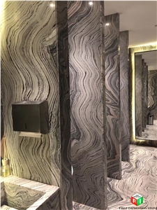 Hot Sale Water Cloudy Grey Marble Slabs&Tiles