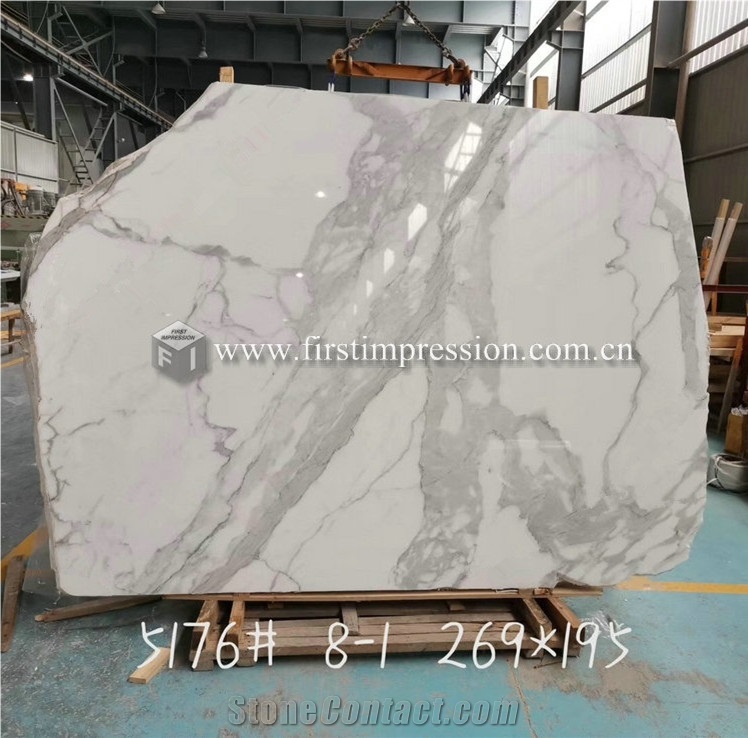 Italy Calacatta Gold White Marble Slabs for Wall