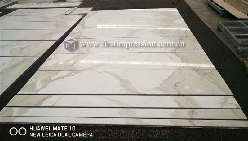 Italy Calacatta Gold White Marble Slabs for Wall