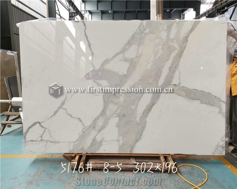 New Luxury Calacatta Gold White Marble Slabs