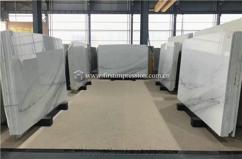 New Polished Lincoln White Marble Slabs&Tiles