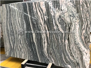 Nice Water Cloudy Grey Golden Vein Marble Slabs