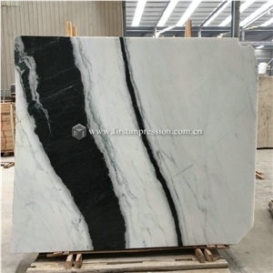 Popular China Panda White Marble Slabs,Tiles