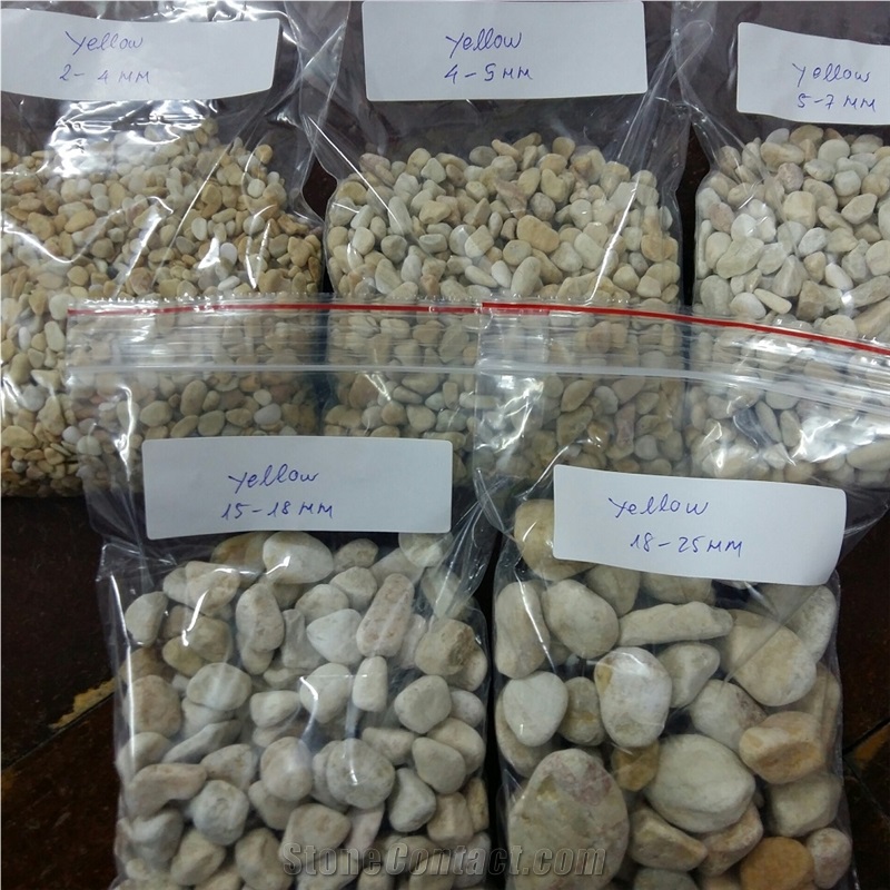 Natural Stone Yellow Color Pebble Stone