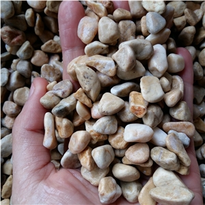 Natural Yellow Pebble Stone for Decorative