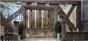 Chinese Cheap Latte Grey Brown Marble Slabs, Tiles