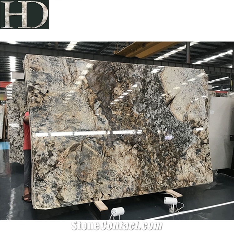 Phantom Golden Flower Granite Polished Slab Tile
