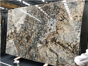 Phantom Golden Flower Granite Polished Slab Tile