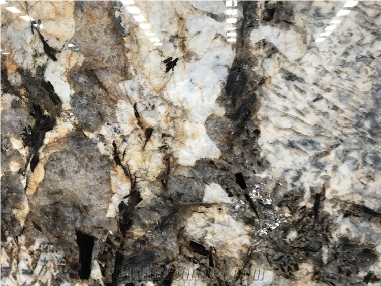 Phantom Golden Flower Granite Polished Slab Tile