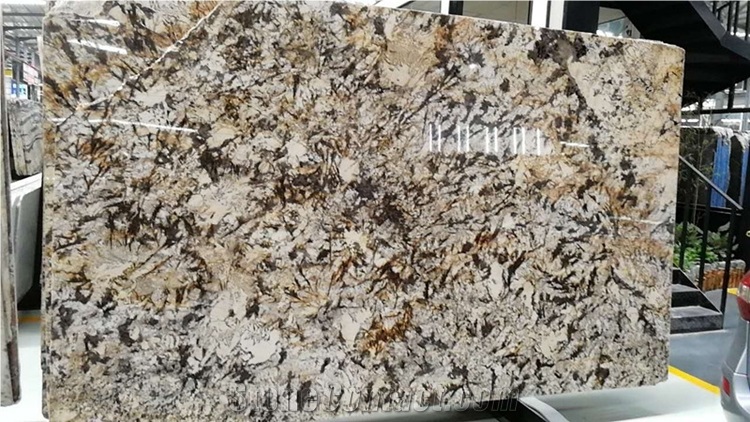 Phantom Golden Flower Granite Polished Slab Tile