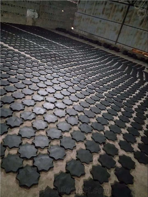 Cross with Star Handmade Terracotta Floor Tile