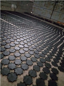 Cross with Star Handmade Terracotta Floor Tile