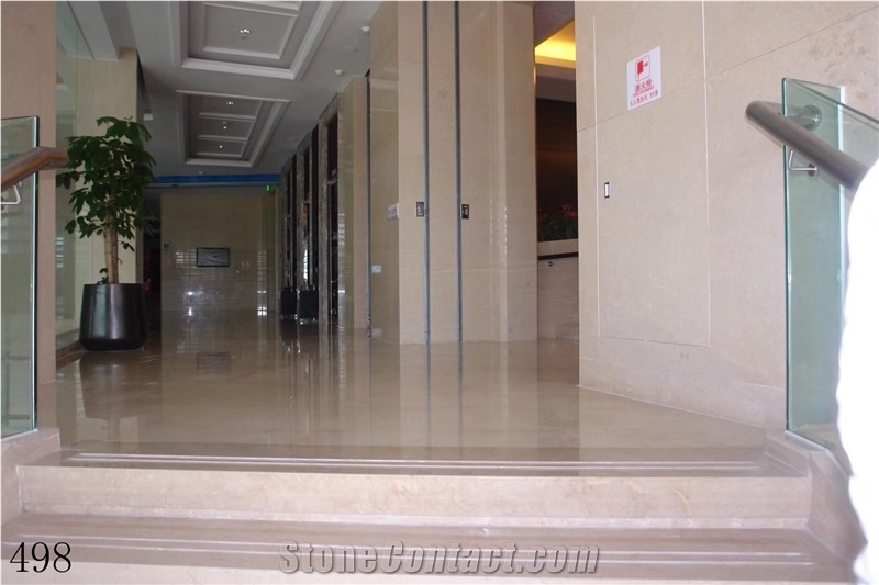 European Beige Marble Flooring Cream Paving Tiles