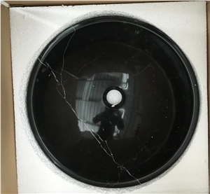 Nero Marquina Black Marble Basin,Natural Stone Basin