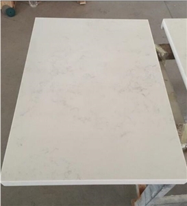 Artificial White Carrara Marble Look Quartz Slab