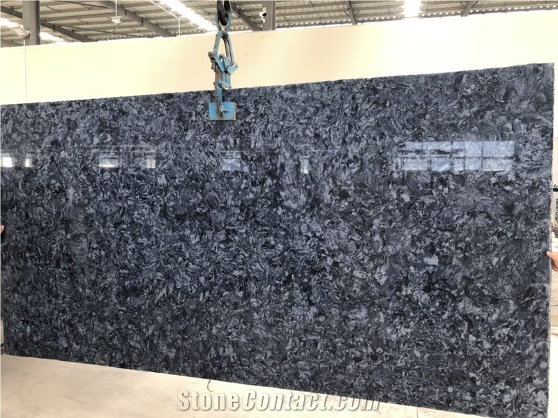 Blue Quartz Surface with Veins