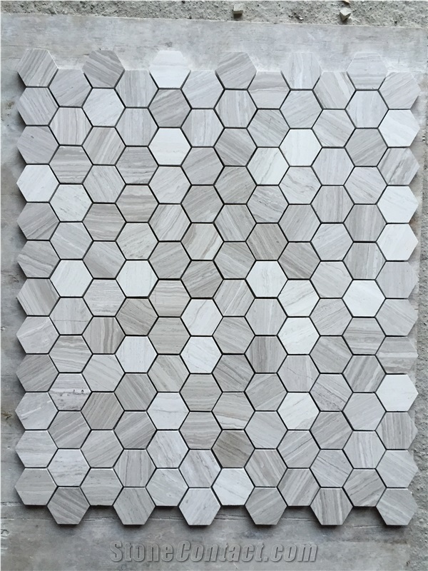 China Marble Hexagon Mosaic Tiles