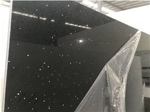 Crystal Black Sparkling Black Quartz Stone