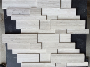 Different Pattens Of White Wood Marble Mosaic Tile