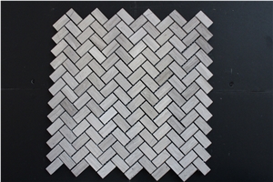 Natural Herringbone Chevron Marble Mosaic