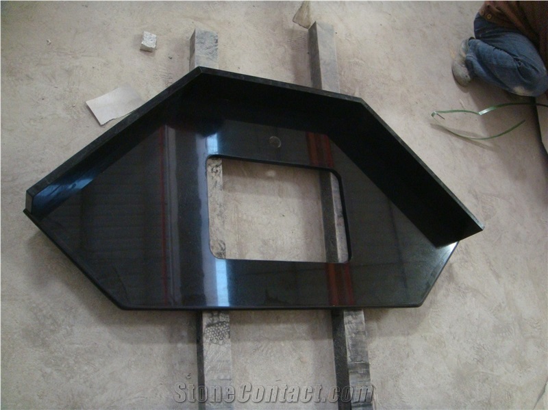 Nero Assoluto Super Black Granite Vanity Tops