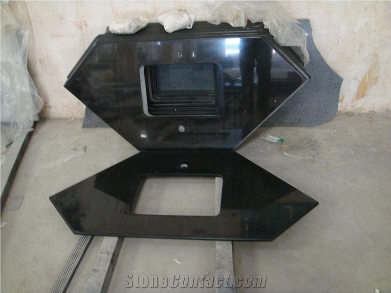 Nero Assoluto Super Black Granite Vanity Tops