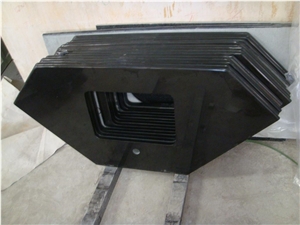 Pure Black Granite Custom Vanity Worktops