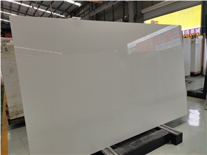 Pure White Nano Crystallized Glass Stone Slab
