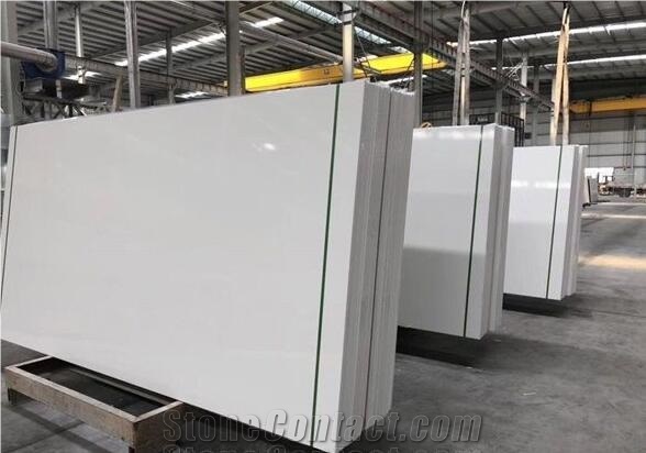 Pure White Nano Crystallized Glass Stone Slab