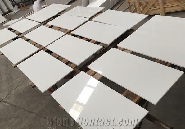 Pure White Nano Crystallized Glass Stone Slab