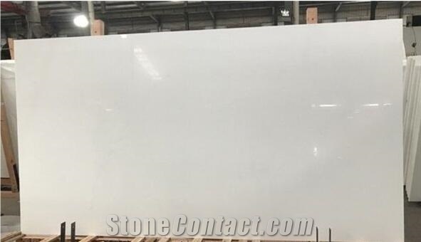 Pure White Nano Crystallized Glass Stone Slab