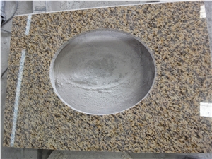Tiger Skin Yellow Granite Vanity Tops with Sinks