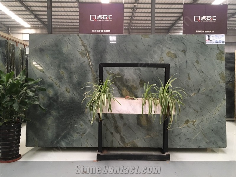 Peacock Green Marble Stone Stair