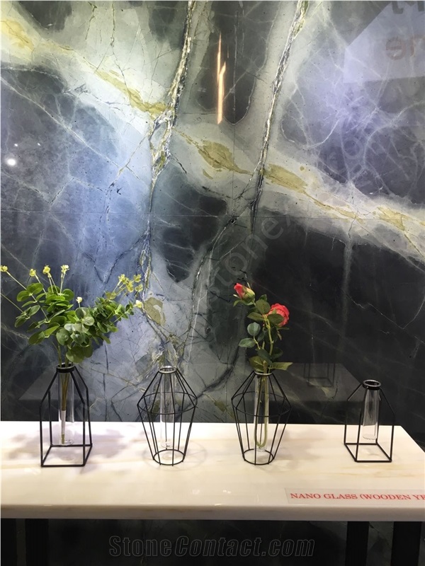 Peacock Green Marble Stone Stair