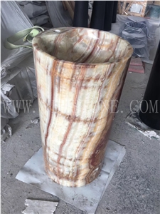 Indian Green/Polished Pedestal Basin for Hotel